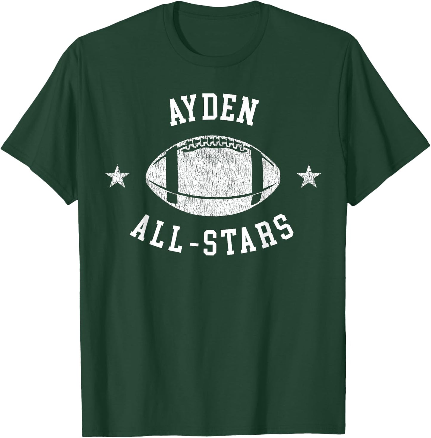 Ayden Vintage All-Stars Football Retro 80s T-Shirt - T-Shirt | Forest
