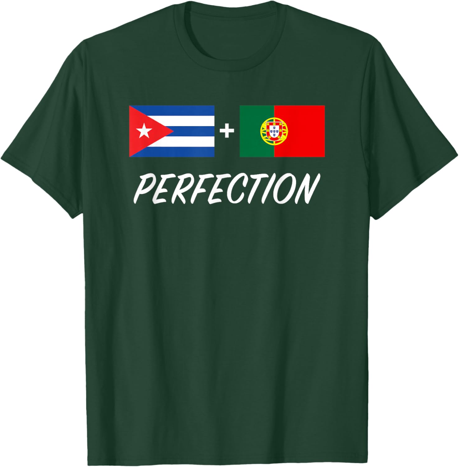 Cuban Portuguese Flag Cuba Portugal Mix Heritage T-Shirt - T-Shirt | Forest