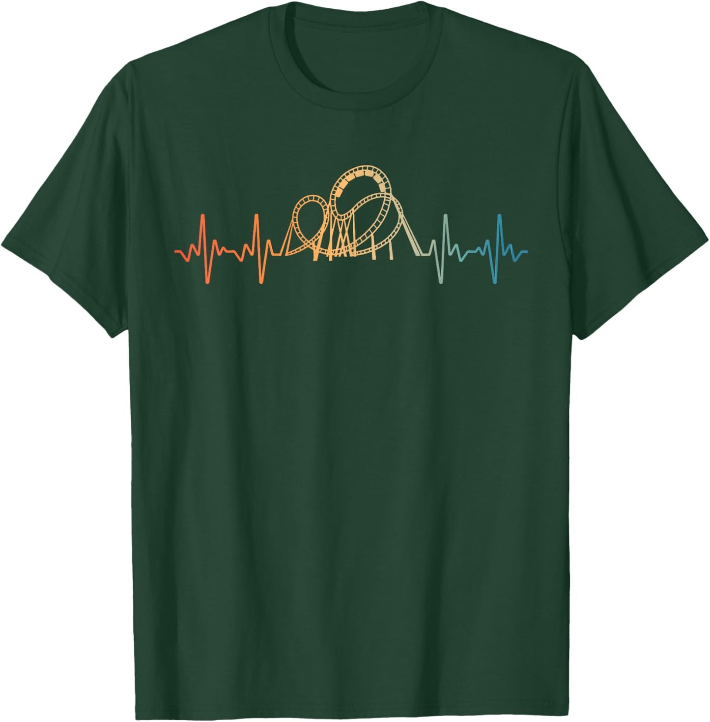 Roller Coaster Art Women Kids Roller Coaster Lover T-Shirt - T-Shirt | Forest