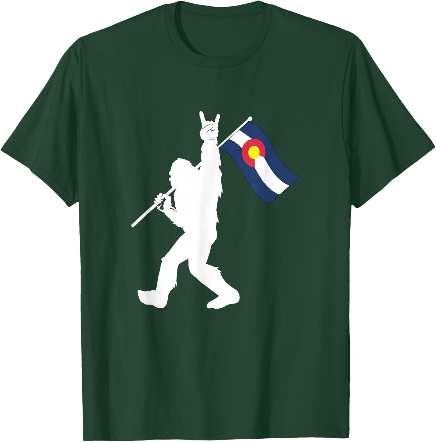 Colorado Bigfoot Rock and Roll Gift Squatch Believers T-Shirt - T-Shirt | Forest