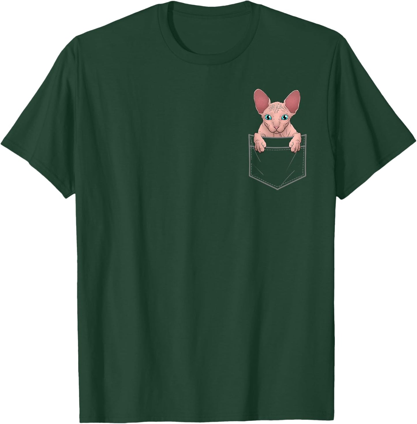 Cute Sphynx Cat Art Women Kids Hairless Cat Sphynx T-Shirt - T-Shirt | Forest