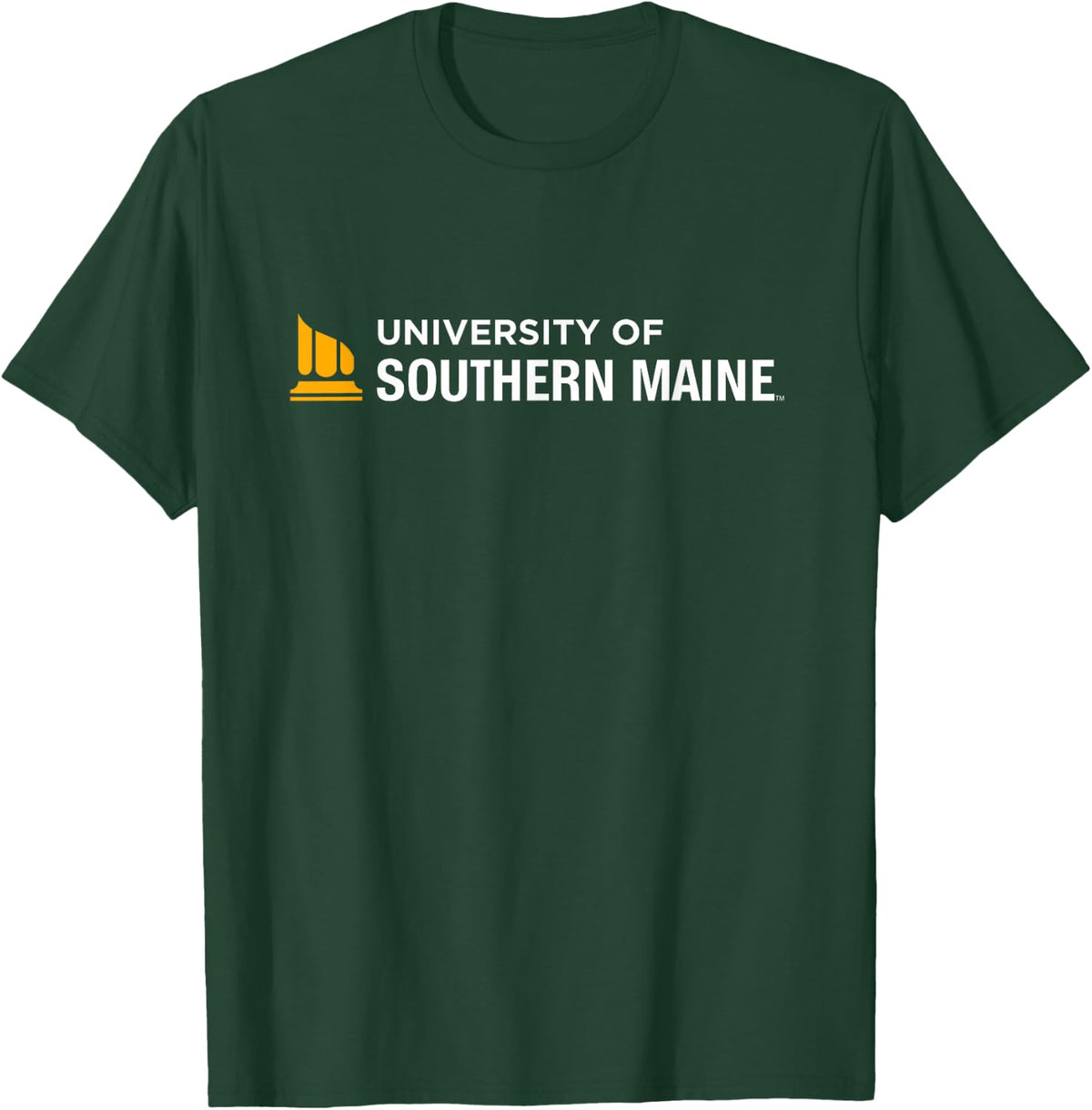 University of Southern Maine USM Horizontal Logo T-Shirt - T-Shirt | Forest