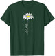 Simple line drawing of Let it be Women Daisy T-Shirt - T-Shirt | Forest