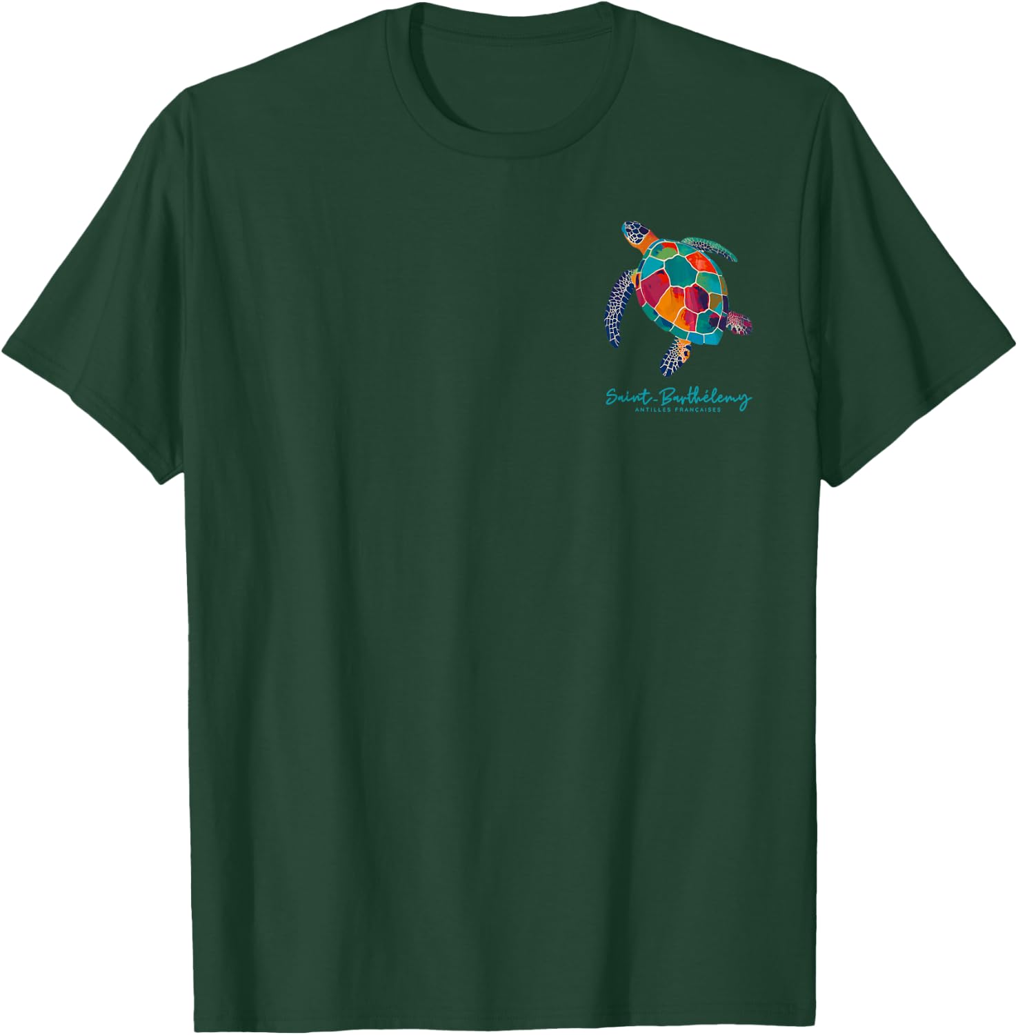 St Barts Caribbean Vintage St. Barths Ocean Sea Turtle T-Shirt - T-Shirt | Forest