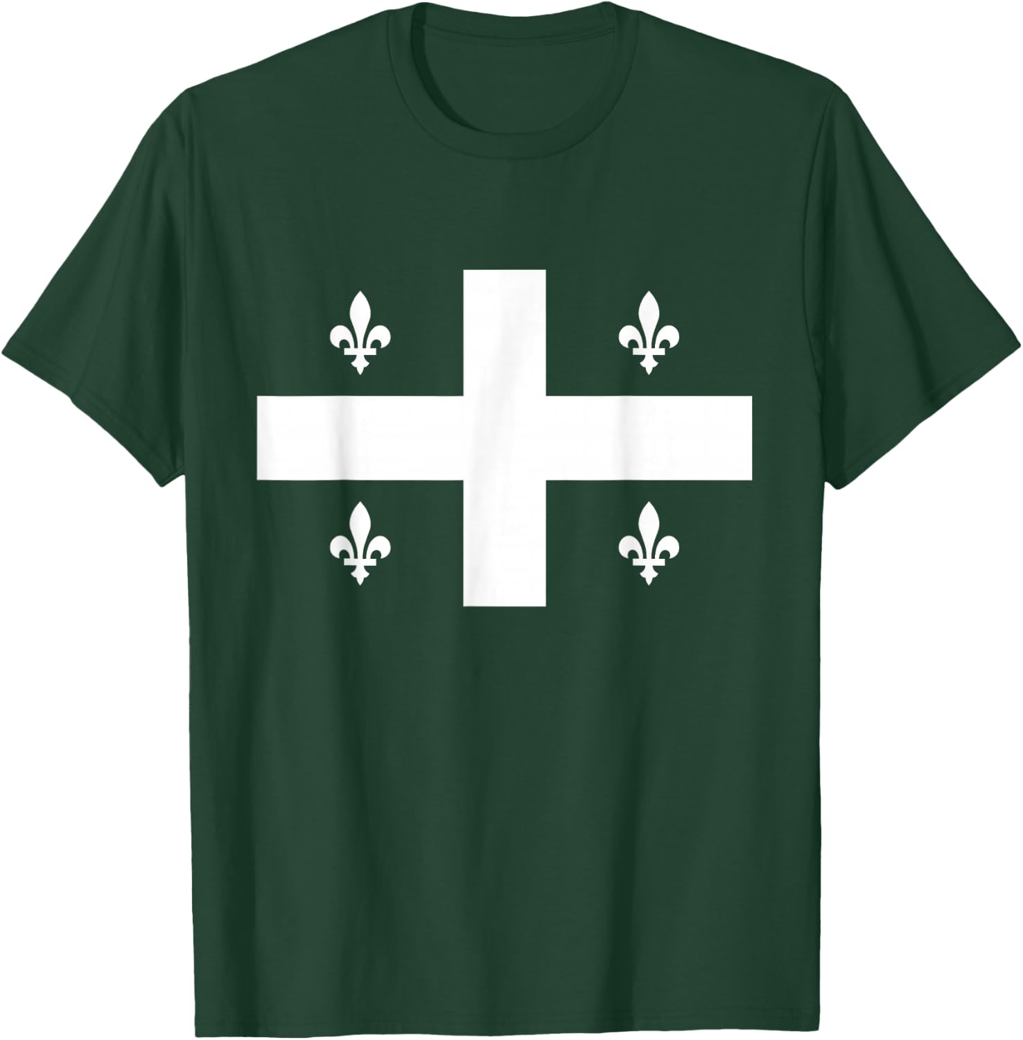 Quebec Fleurdelise Flag T-Shirt - T-Shirt | Forest
