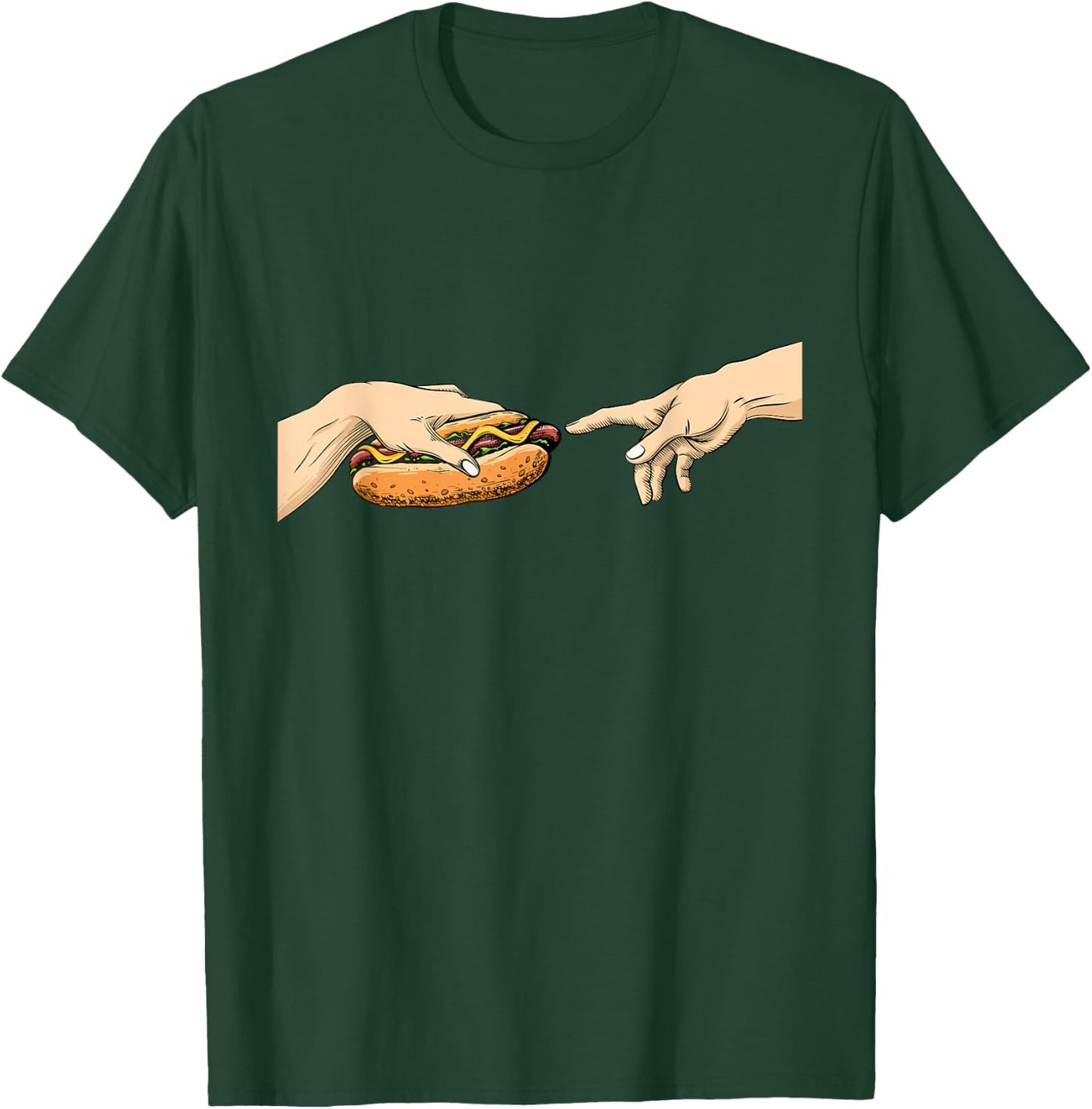 Creation of Hot Dog - Hot Dog Lover Fast Food Wiener Women Girls Kids T-Shirt - T-Shirt | Forest