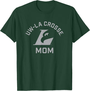 University of Wisconsin-La Crosse Eagles Arched Mom T-Shirt - T-Shirt | Forest