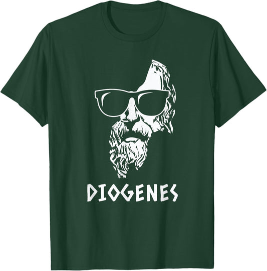 Diogenes Stoic Philosopher Ancient Greek Wisdom Quote T-Shirt - T-Shirt | Forest