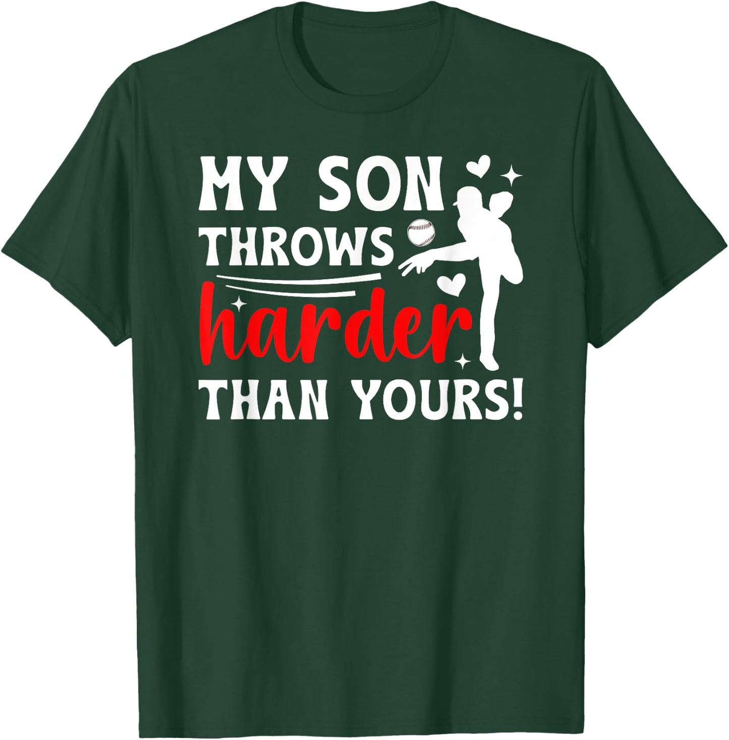 My Son Baseball Pitcher Mom Of A Baseball Pitcher Mother T-Shirt - T-Shirt | Forest