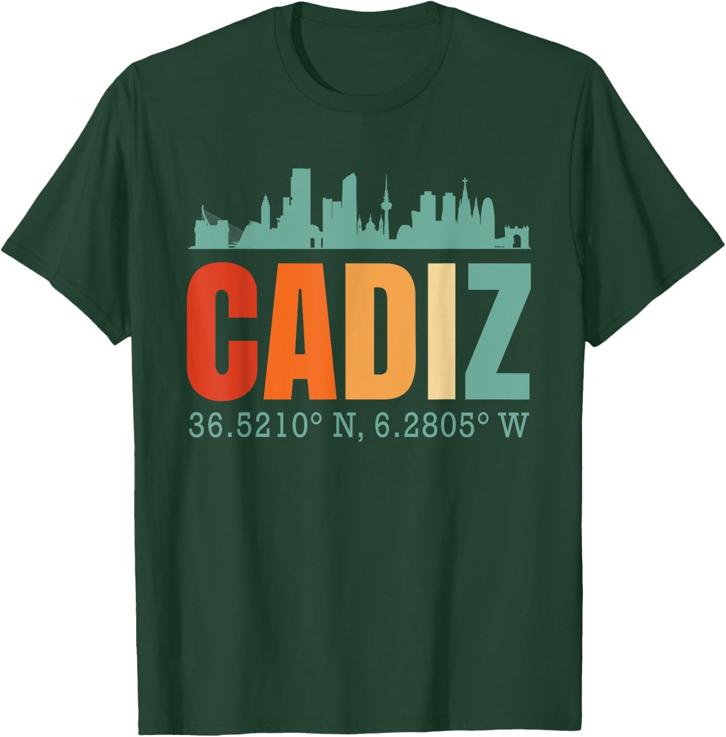 Cadiz Skyline T-Shirt - T-Shirt | Forest