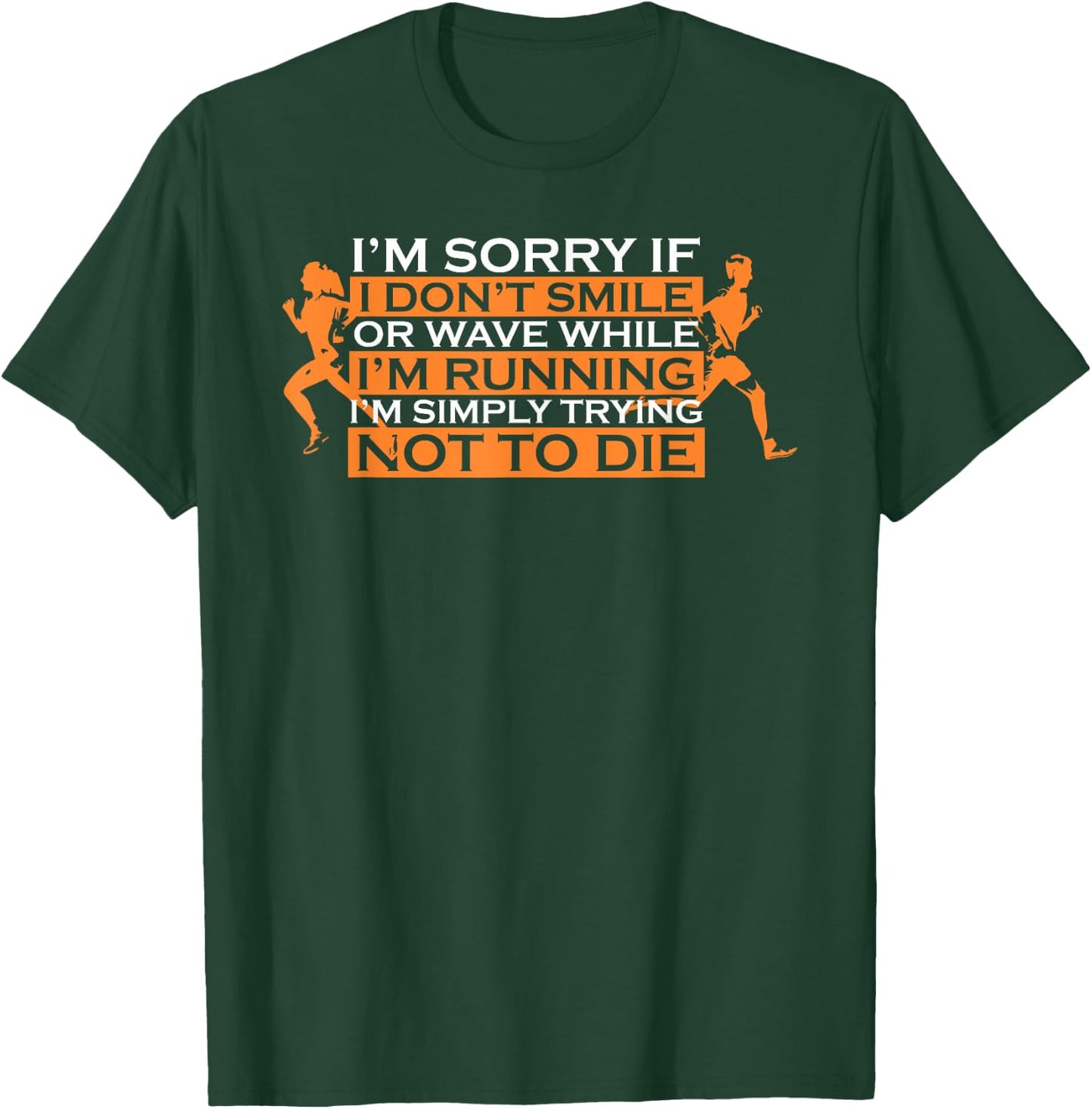 Cant smile while running cross country marathon runner gift T-Shirt - T-Shirt | Forest