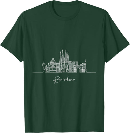 Barcelona Spain Skyline Europe Travel Souvenirs