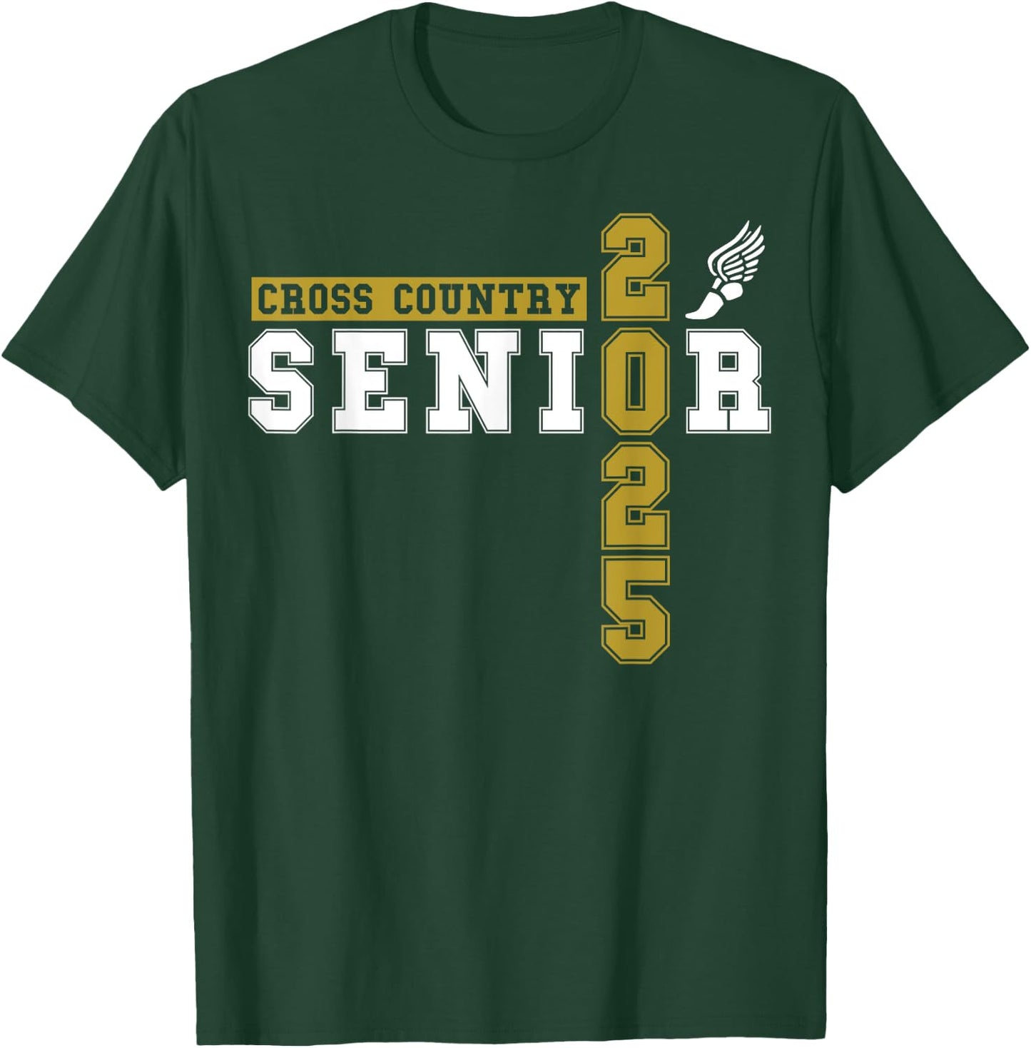 Cross Country Senior Night Senior 2025 Graduation Party 18 T-Shirt - T-Shirt | Forest