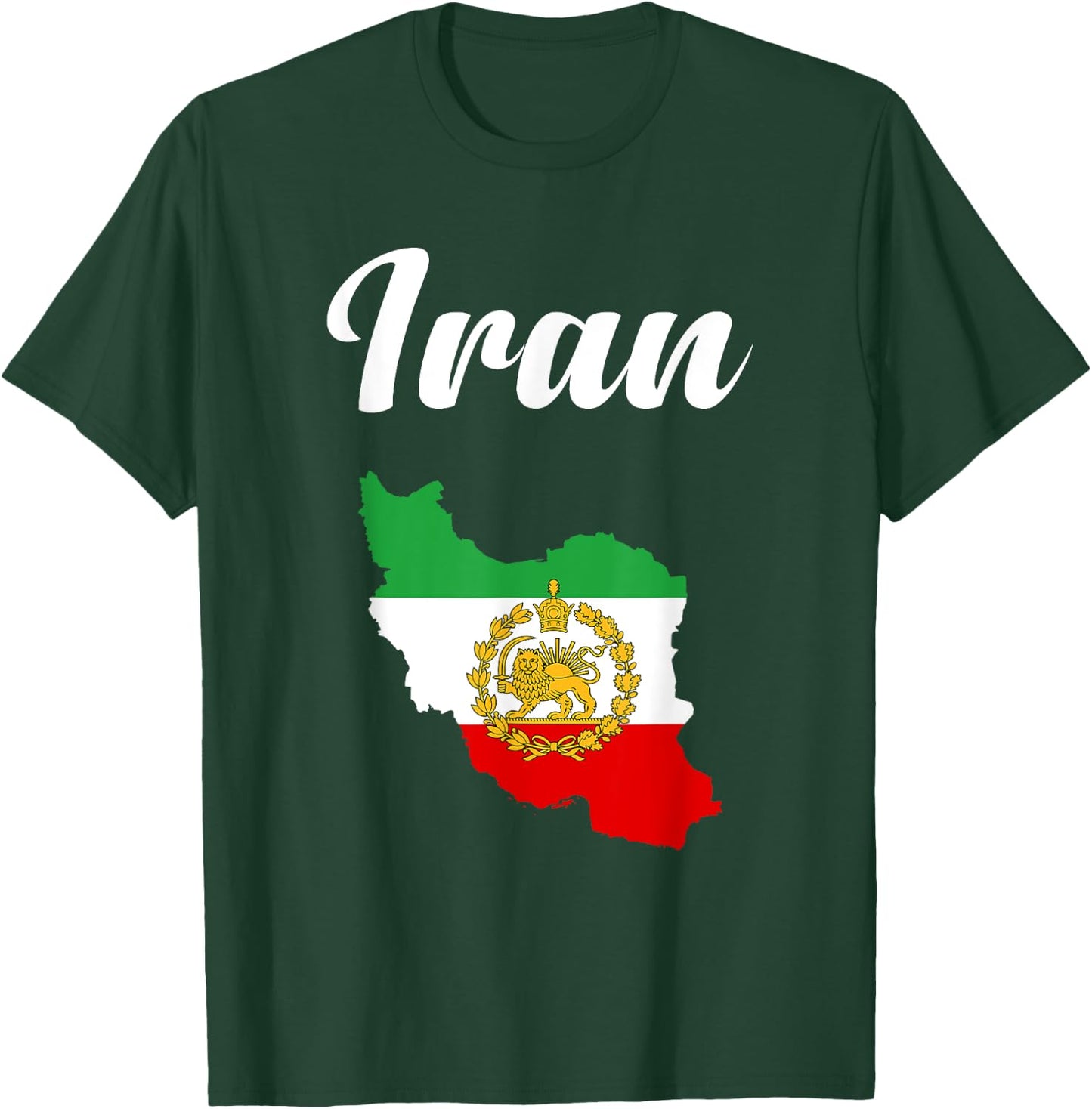 Iran Lion Sun Flag,Iran,Persian,Iran map,Flag of Iran. T-Shirt - T-Shirt | Forest