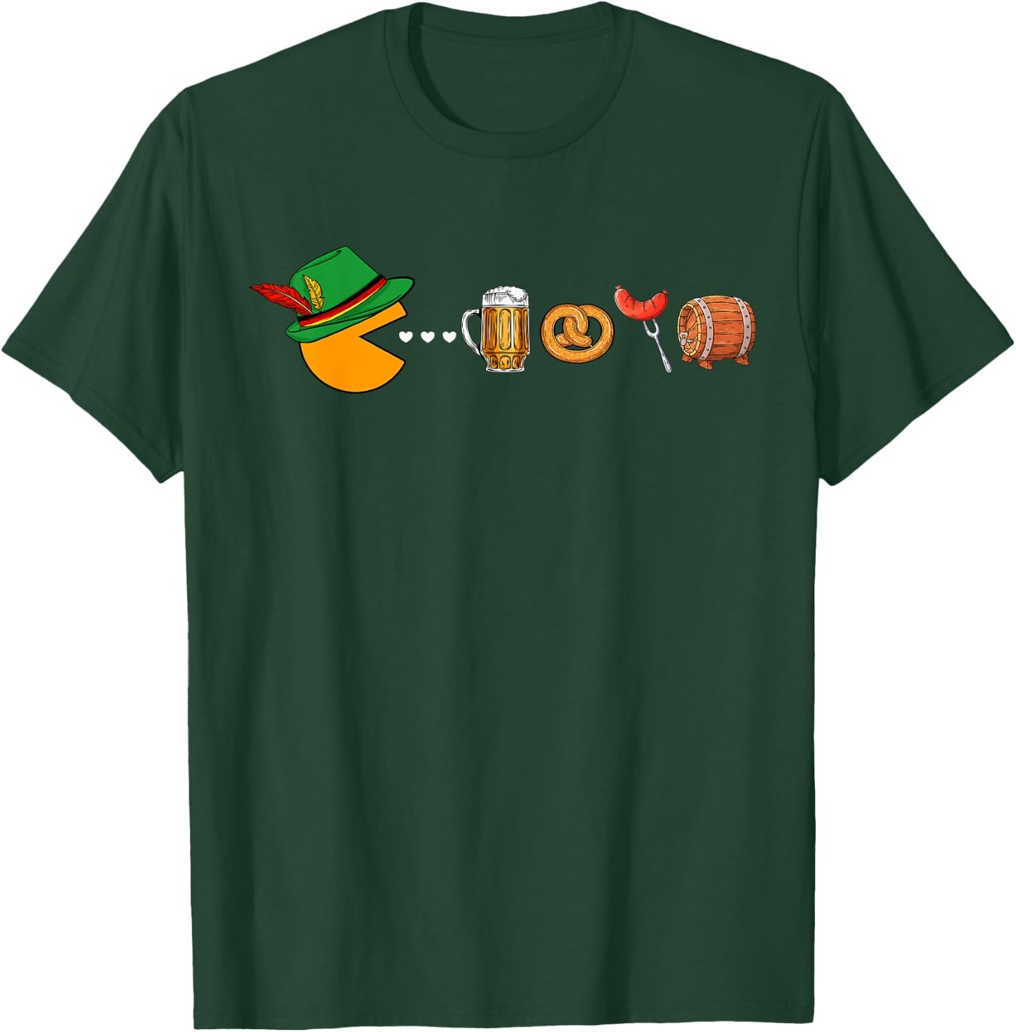 Lederhosen Video Gamer Germany Beer Fesstival Oktoberfest T-Shirt - T-Shirt | Forest