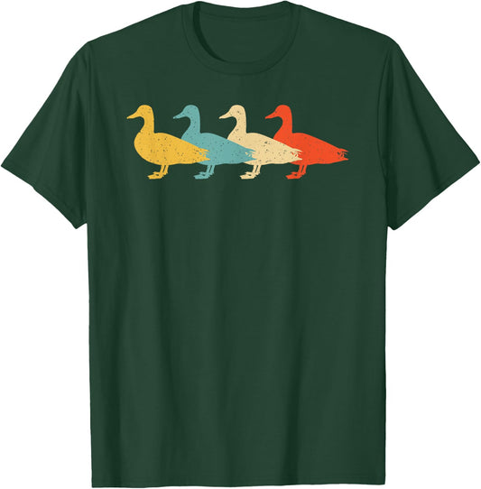 Mallard Vintage Retro Duck Bird Drake Lover 60s 70s Gift T-Shirt - T-Shirt | Forest