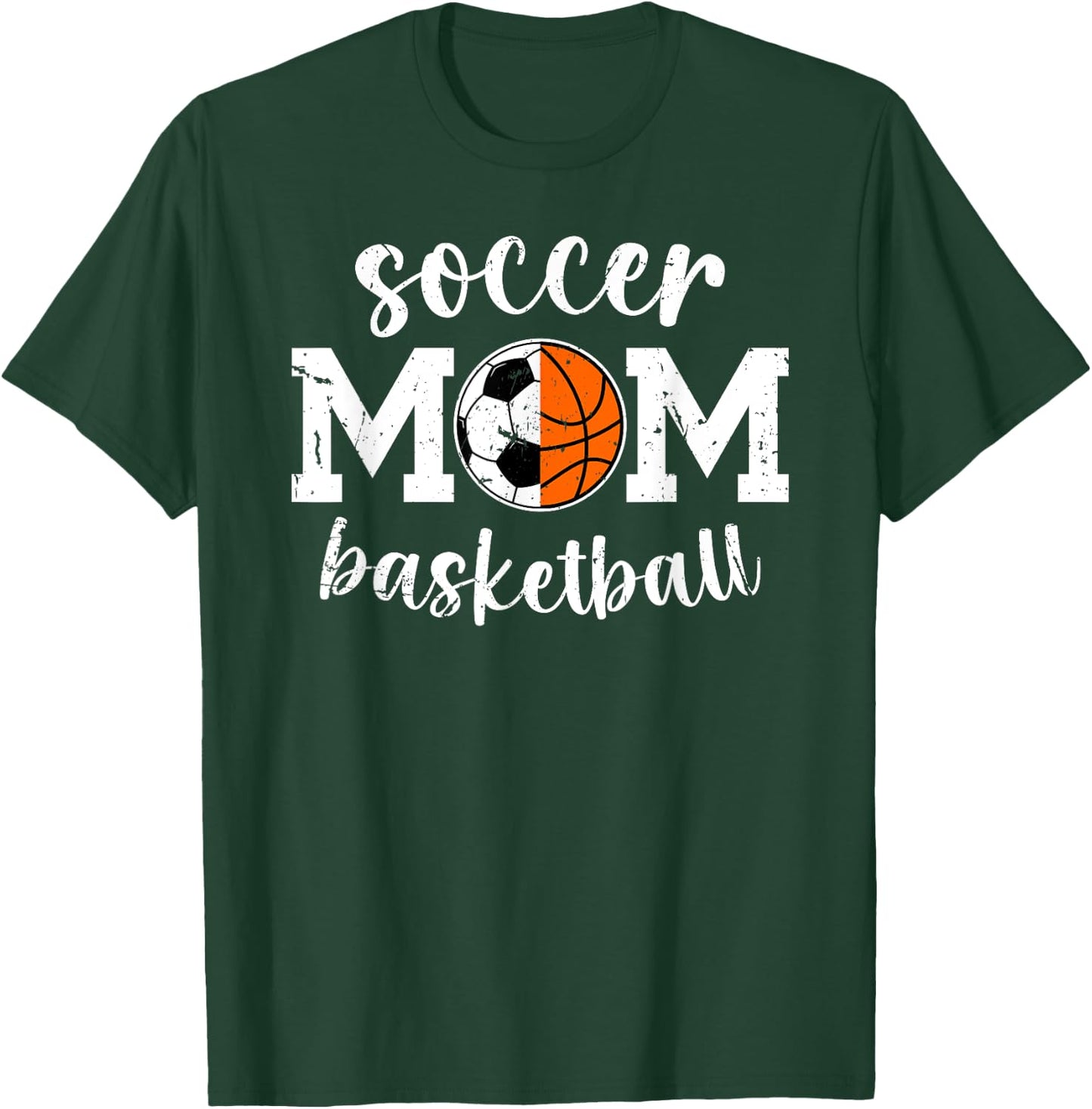 Soccer Basketball Mom Of Ballers Basketball Soccer Mom T-Shirt - T-Shirt | Forest