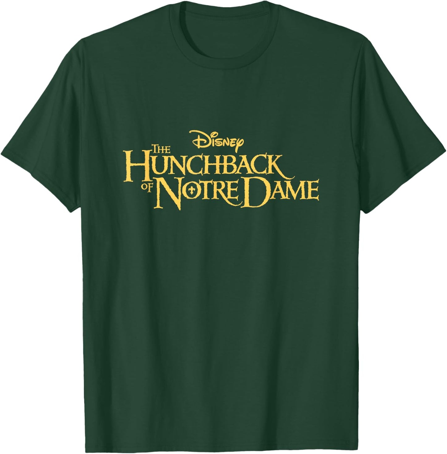 Disney The Hunchback Of Notre Dame Big Chest Text Logo T-Shirt - T-Shirt | Forest