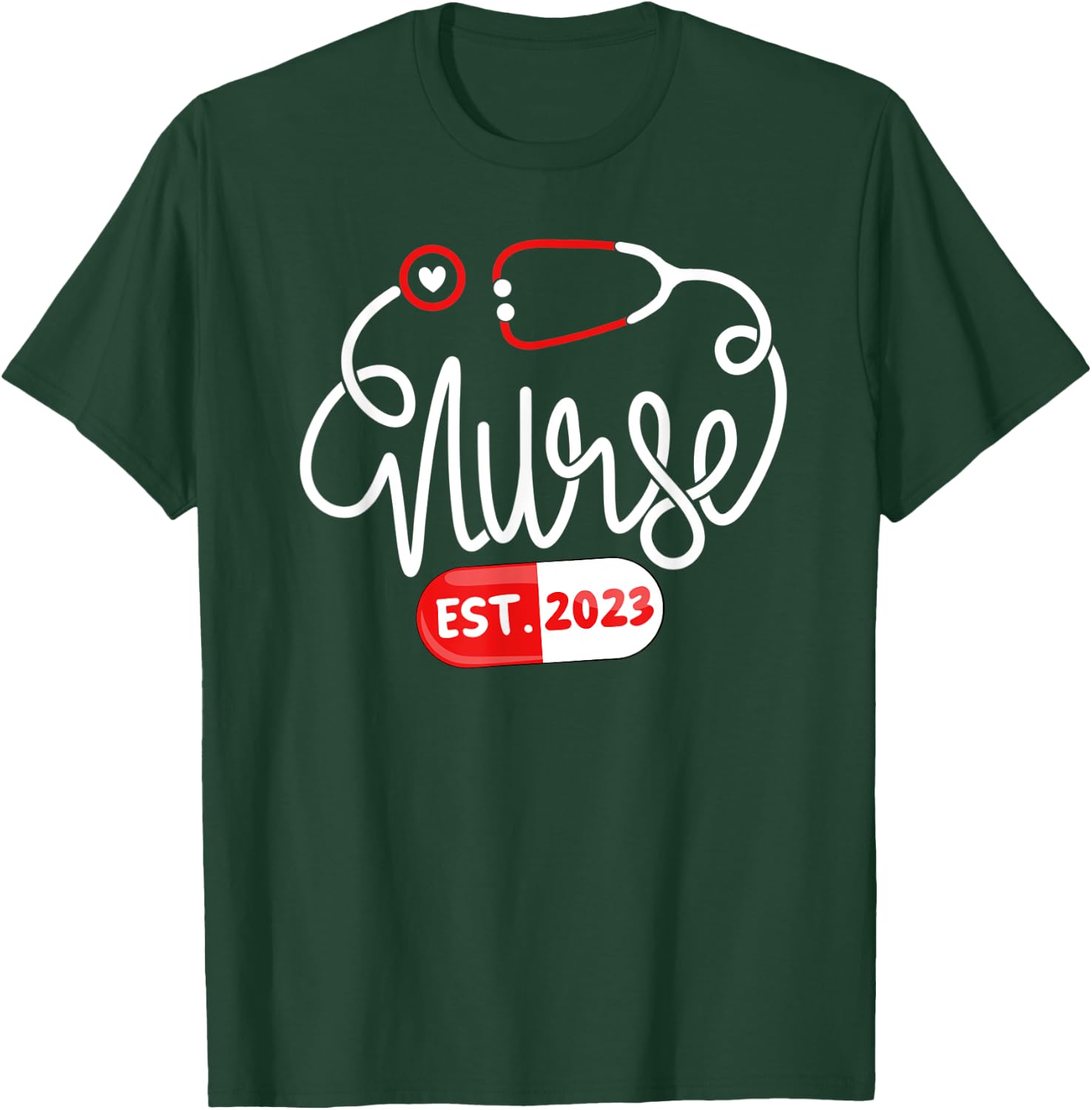 RN Nursing School Nurse Graduation Nurse Established 2023 T-Shirt - T-Shirt | Forest