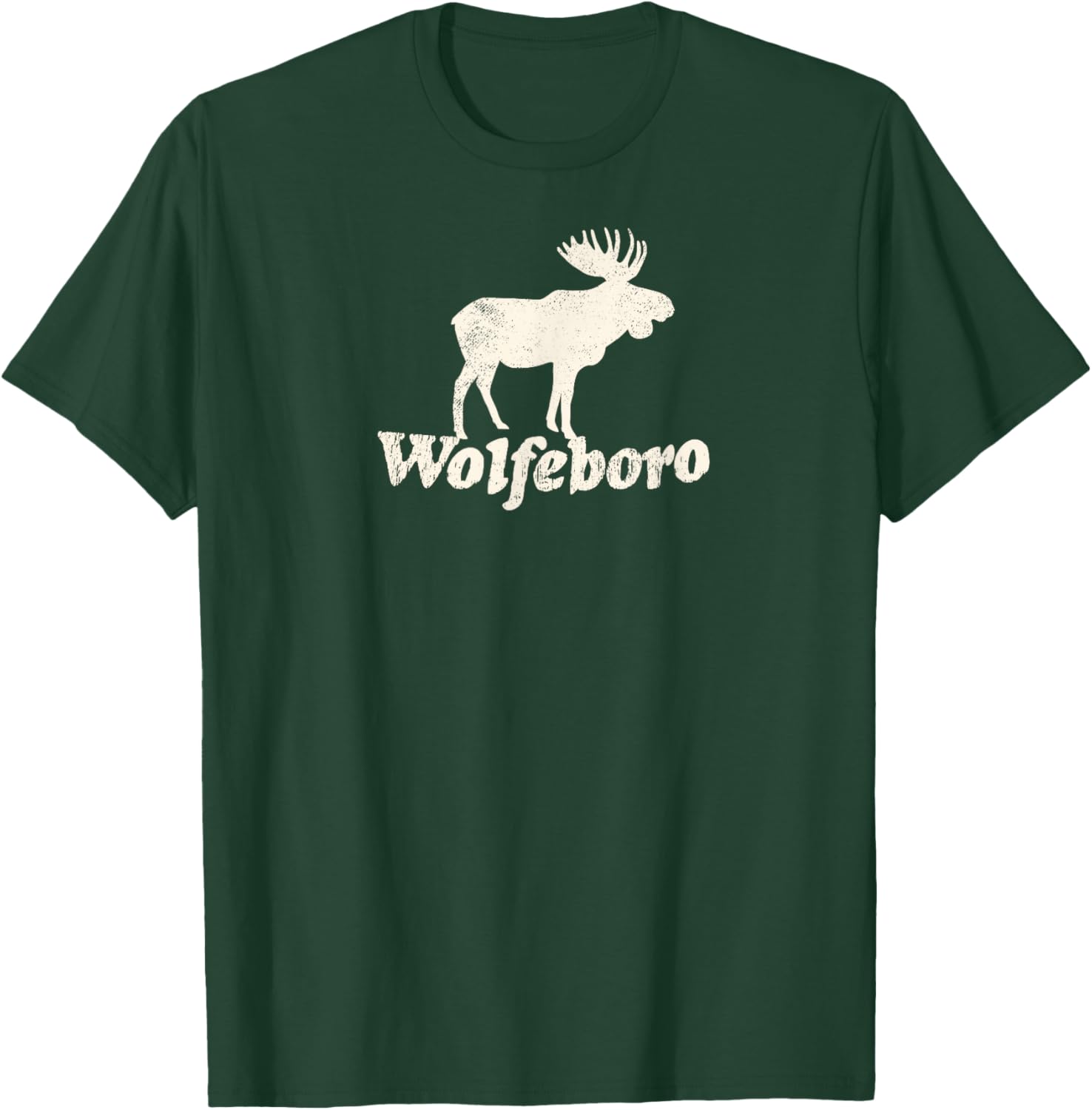 Wolfeboro, NH Vacation Moose T-Shirt - T-Shirt | Forest