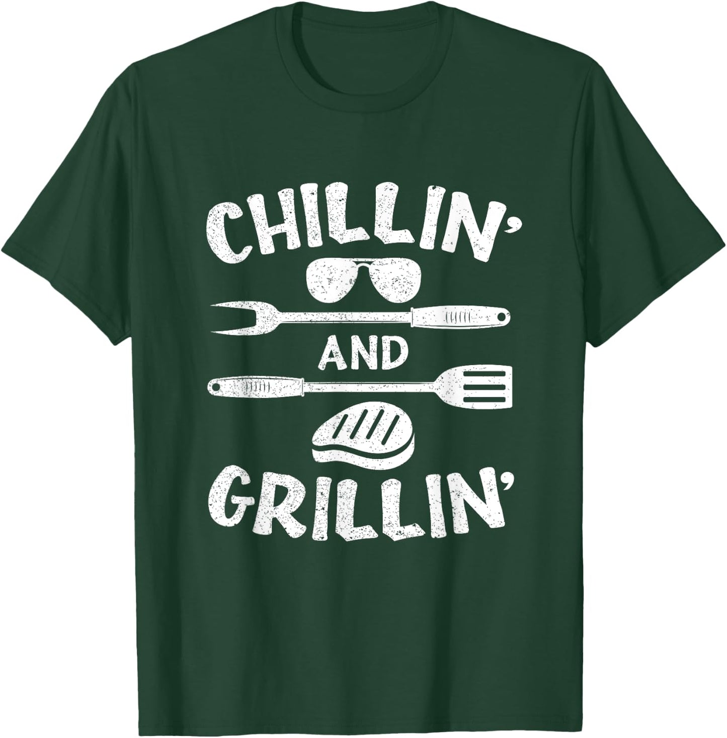 Bbq Barbecue Pit Men Women Kids Bbq Dad Costume For Kids T-Shirt - T-Shirt | Forest