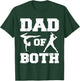 Dad Of Both Funny Gymnastics Baseball Dad T-Shirt - T-Shirt | Forest