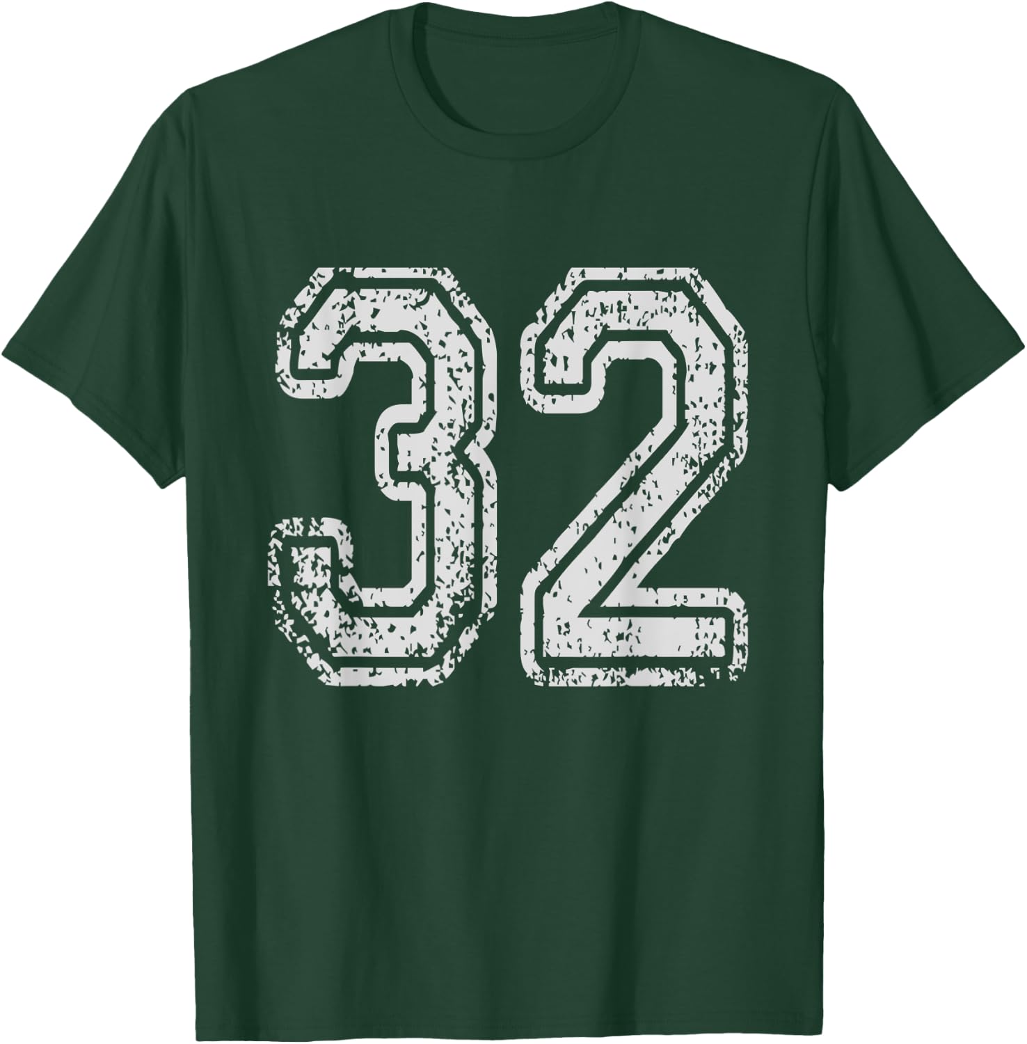 Team Jersey Uniforms Number 32 School Sports 32nd Birthday T-Shirt - T-Shirt | Forest