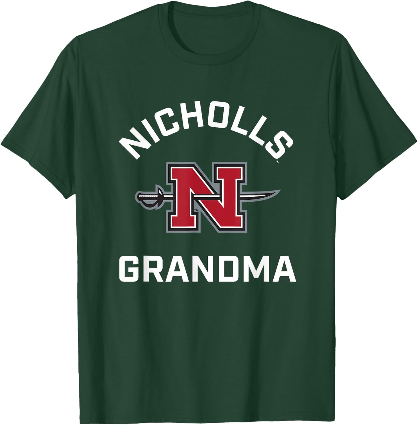 Nicholls State University Colonels Arched Grandma T-Shirt - T-Shirt | Forest