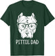 Pittie Dad Pitbull Dog Lovers Gift T-Shirt - T-Shirt | Forest
