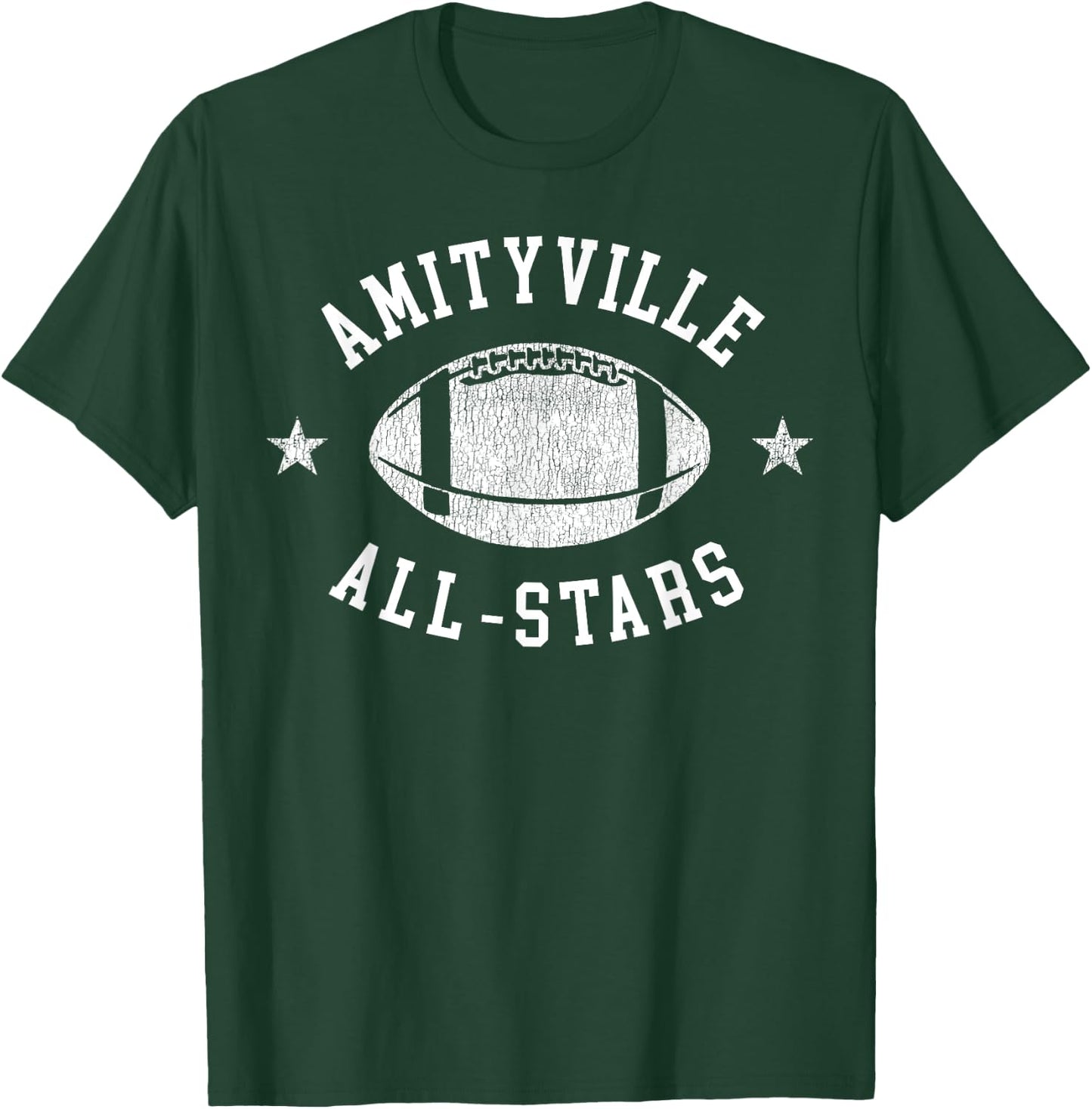 Amityville Vintage All-Stars Football Retro 80s T-Shirt - T-Shirt | Forest