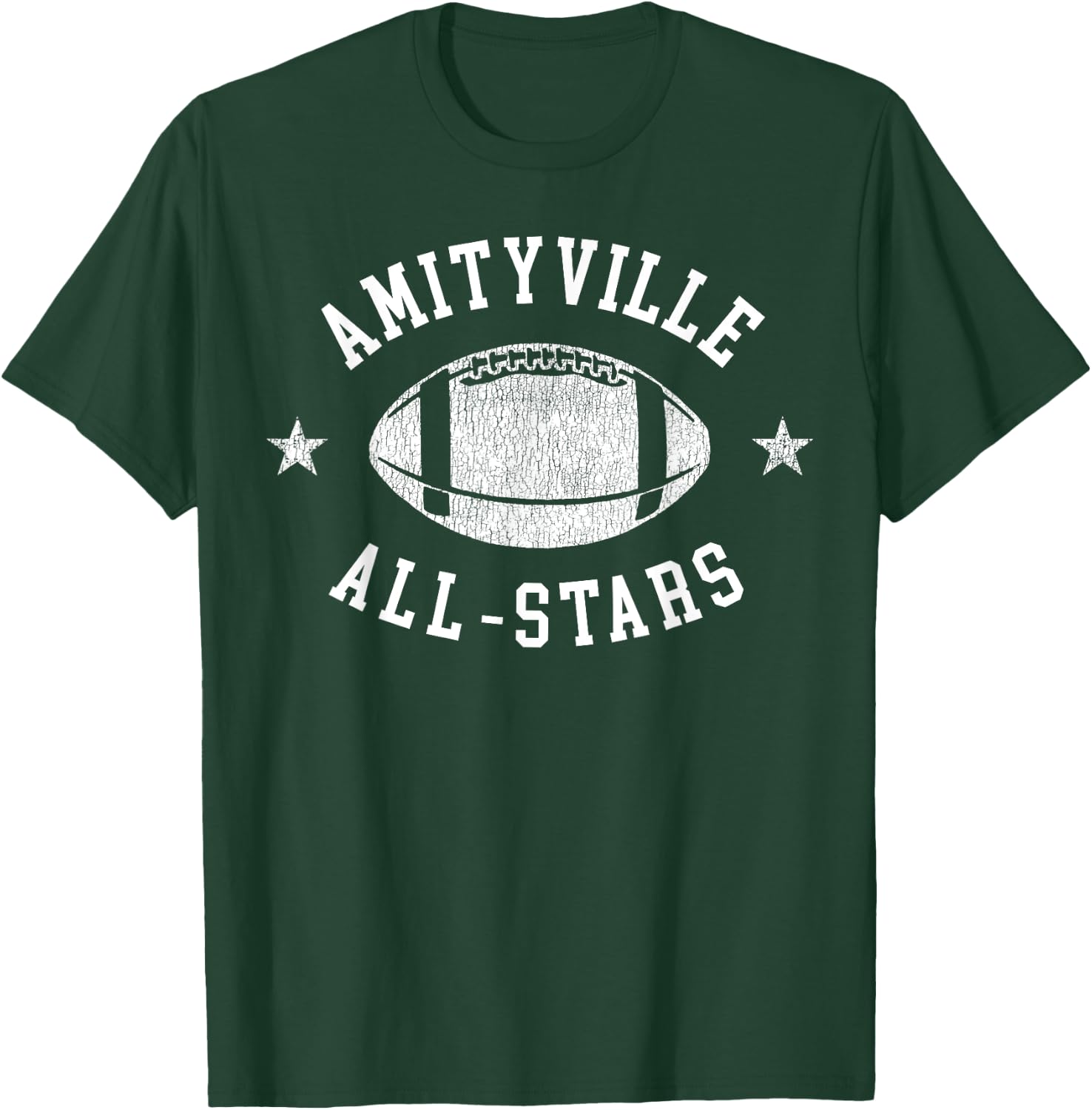Amityville Vintage All-Stars Football Retro 80s T-Shirt - T-Shirt | Forest