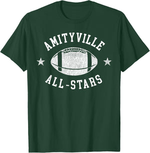 Amityville Vintage All-Stars Football Retro 80s T-Shirt - T-Shirt | Forest