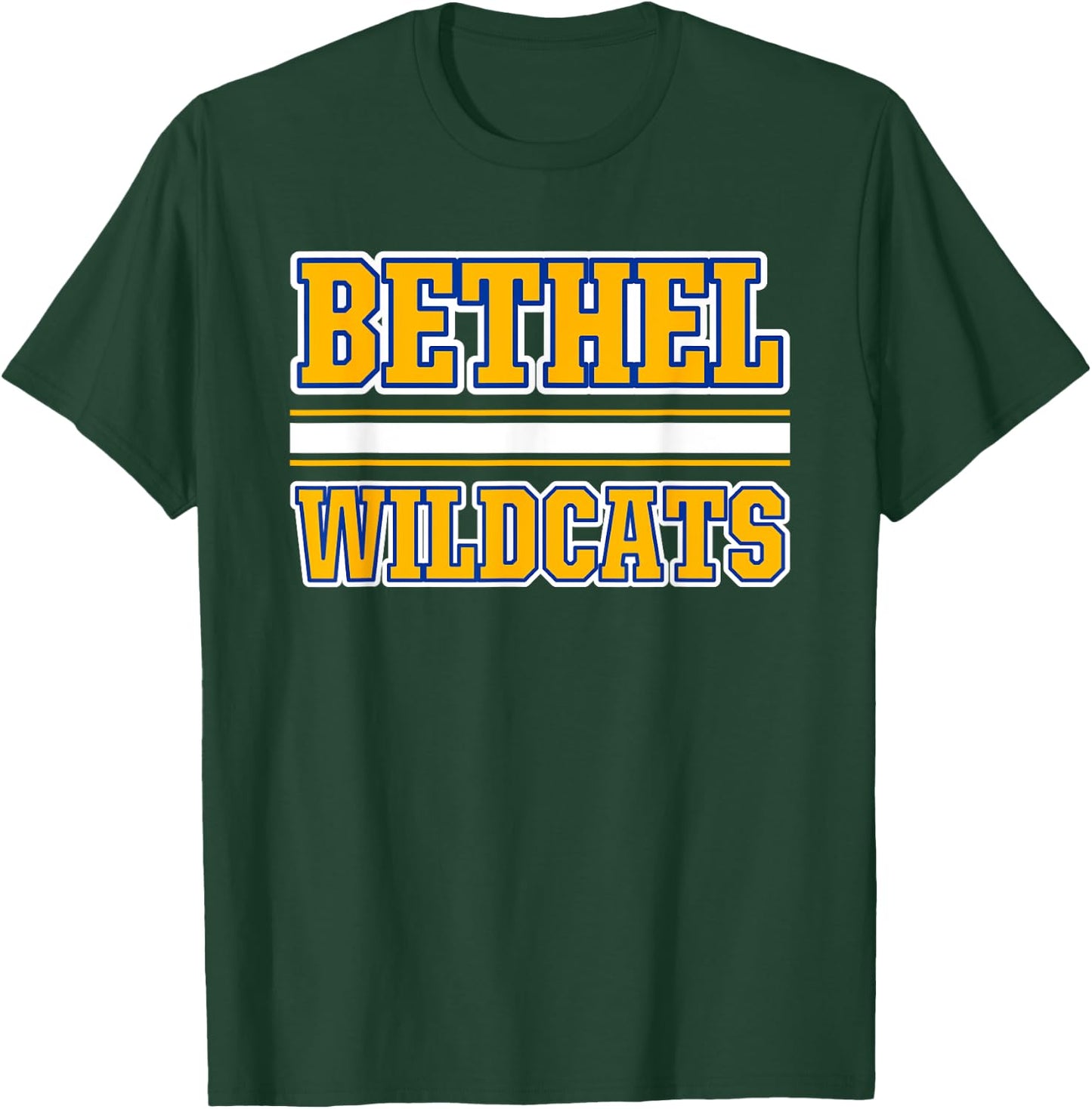 Bethel Wildcats Horizontal Stripes T-Shirt - T-Shirt | Forest
