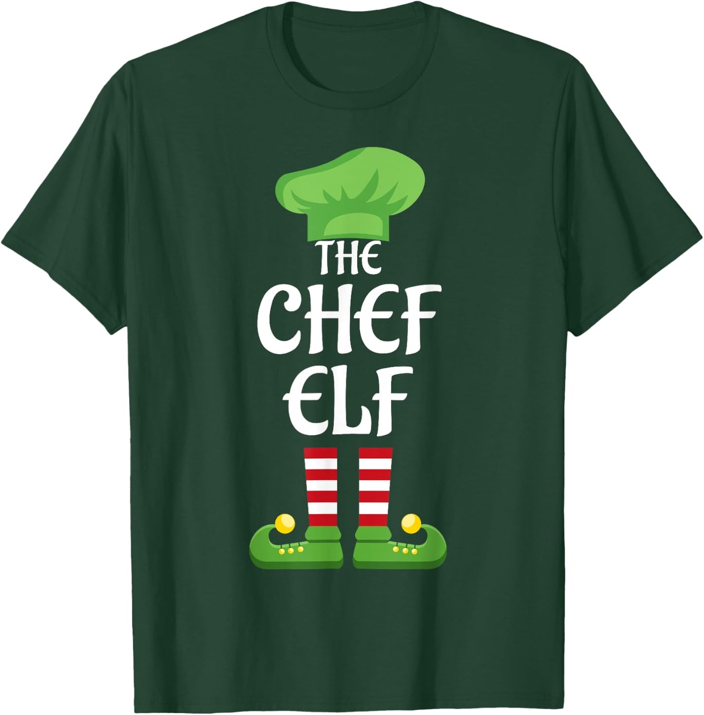 Chef Elf Family Matching Group Christmas T-Shirt - T-Shirt | Forest