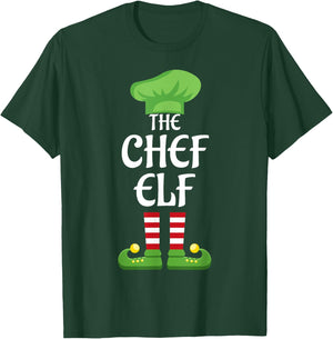 Chef Elf Family Matching Group Christmas T-Shirt - T-Shirt | Forest