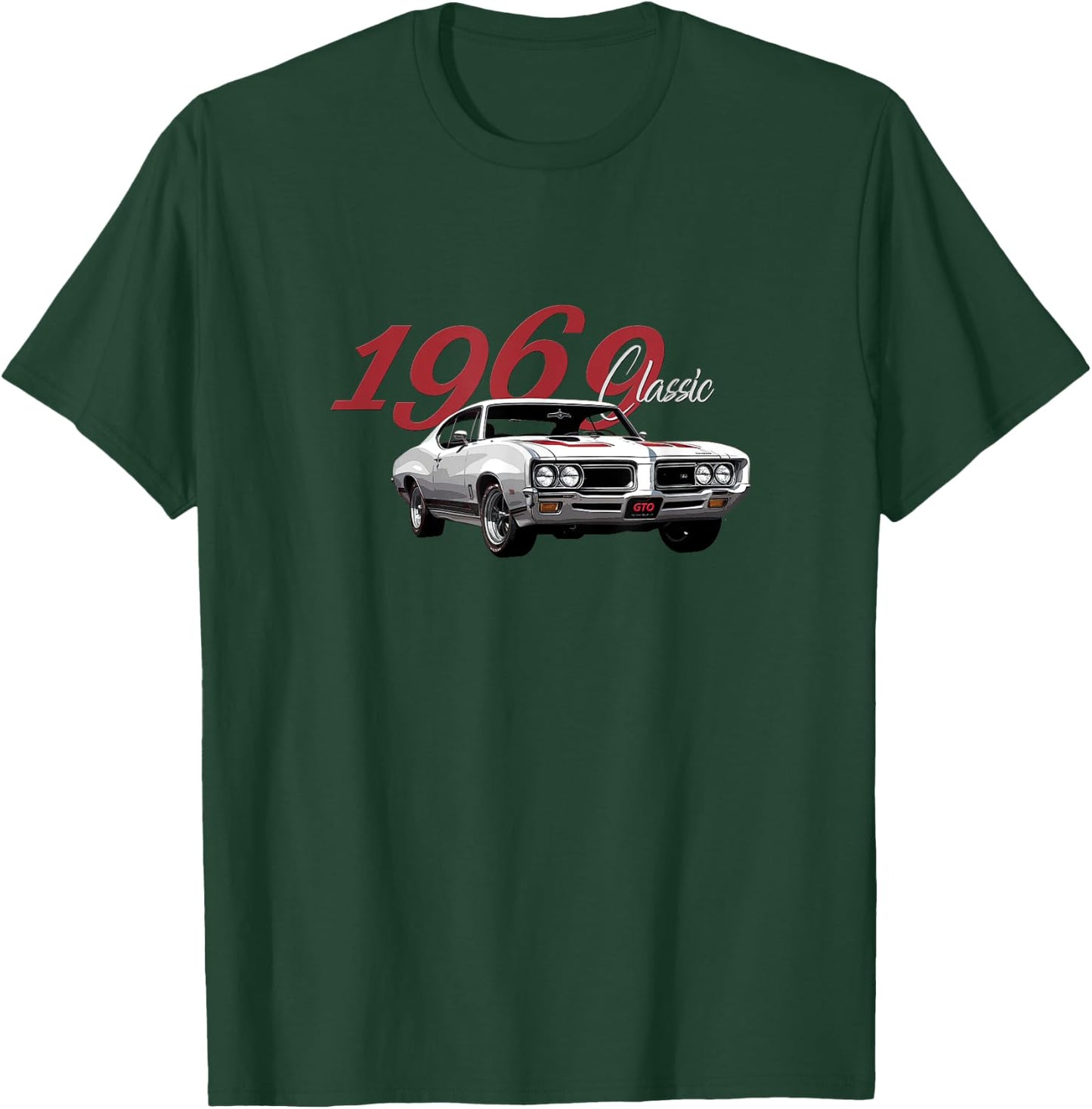 Vintage 1969 Gto, American Muscle Cars, Classic Hot Rods T-Shirt - T-Shirt | Forest