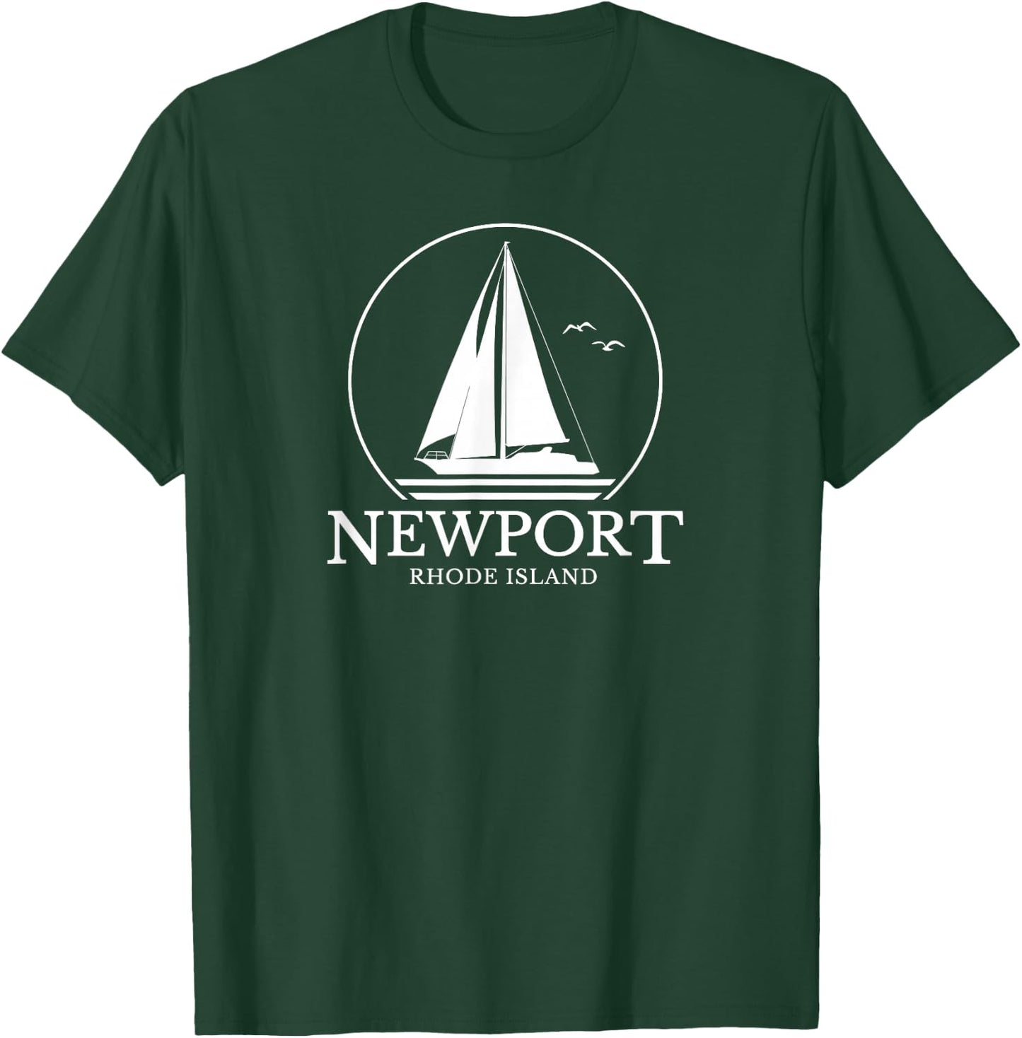 Newport Rhode Island Sail Boat Souvenir Sailing T-Shirt - T-Shirt | Forest