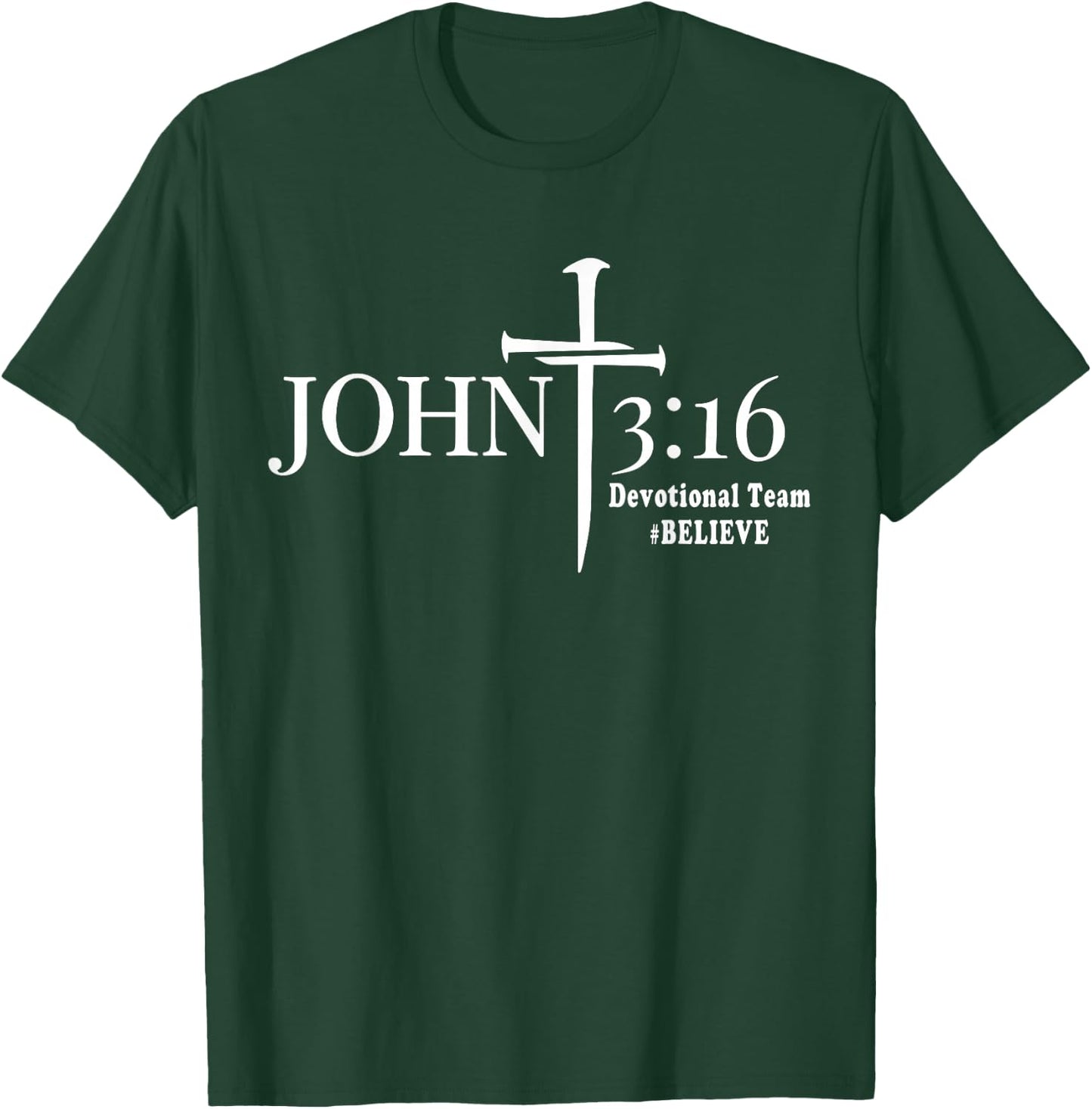 John 3 16 Devotional Team God Christian T-Shirt - T-Shirt | Forest