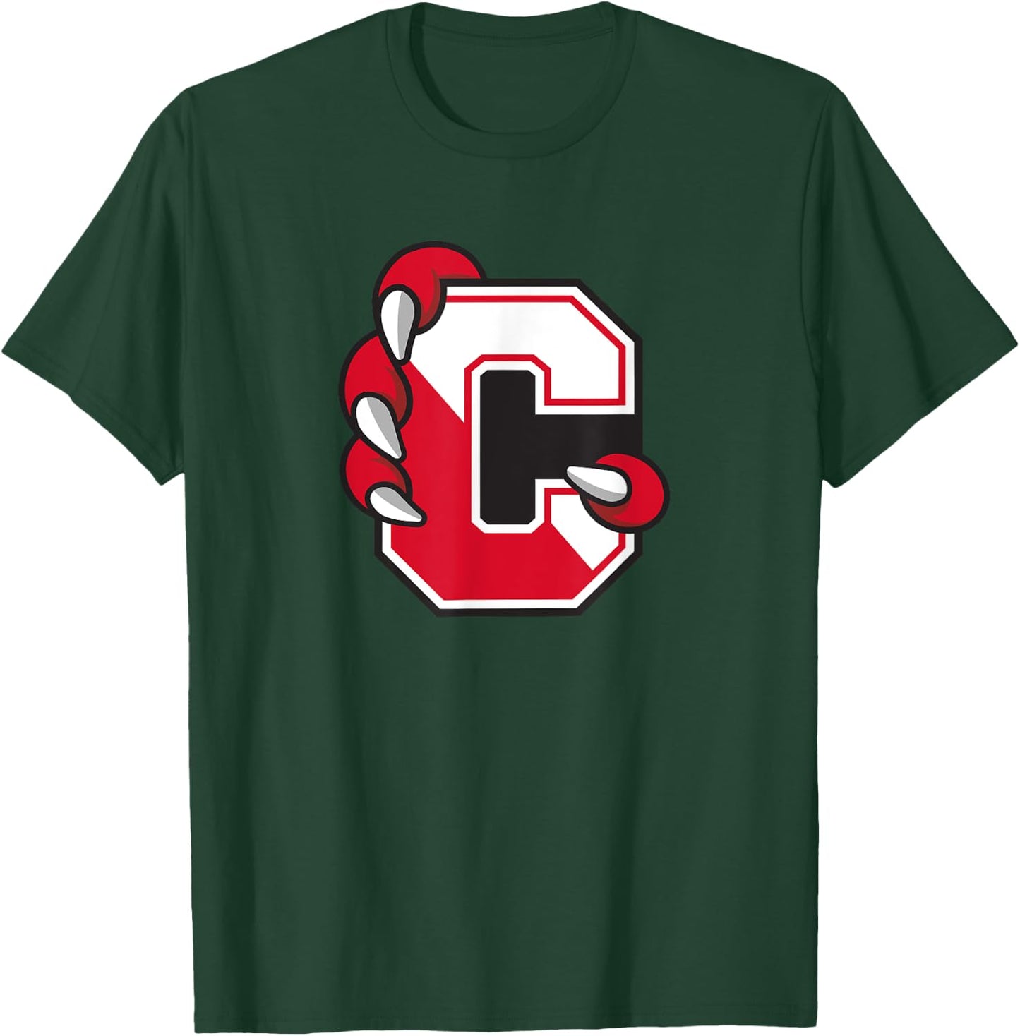 SUNY Cortland Red Dragons C Claw Logo T-Shirt - T-Shirt | Forest