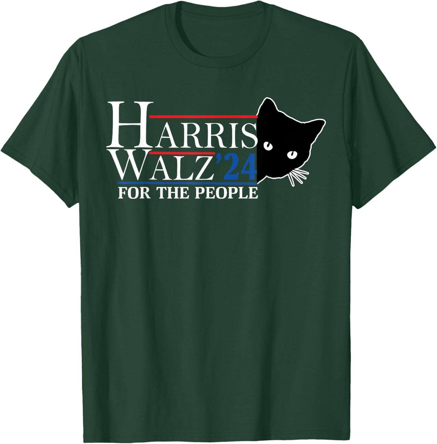 Harris Waltz 2024 For The People Cat Lady Kamala Harris 2024 T-Shirt - T-Shirt | Forest