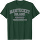 Nantucket Island Massachusetts Vintage Sports Grey T-Shirt - T-Shirt | Forest