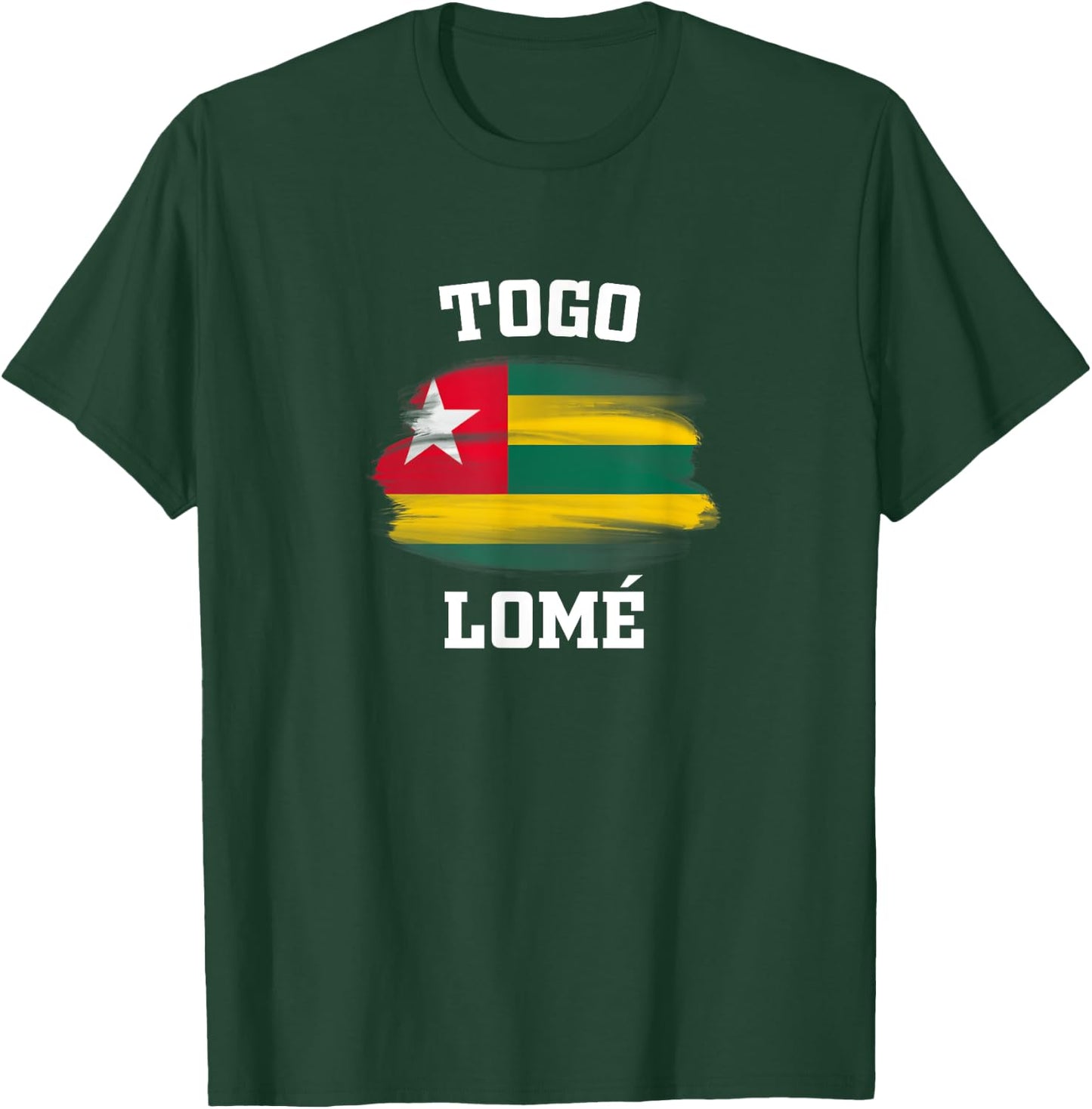 Togo Flag Lome Africa Souvenirs Aftrican Gifts Athletes T-Shirt - T-Shirt | Forest