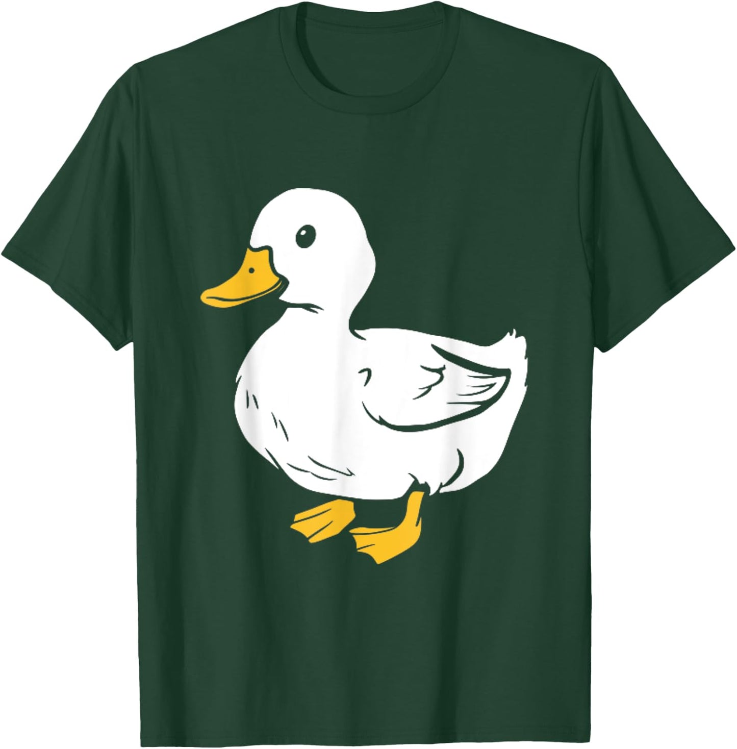 American White Pekin Duck Cute cartoon Duck Funny Duckling T-Shirt - T-Shirt | Forest