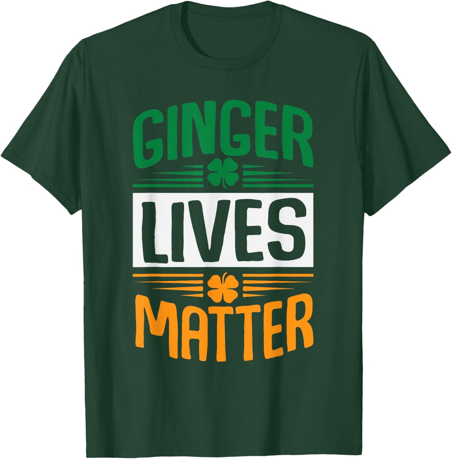 Ginger Lives Matter Shamrocks Red Headed St Patricks Day T-Shirt - T-Shirt | Forest
