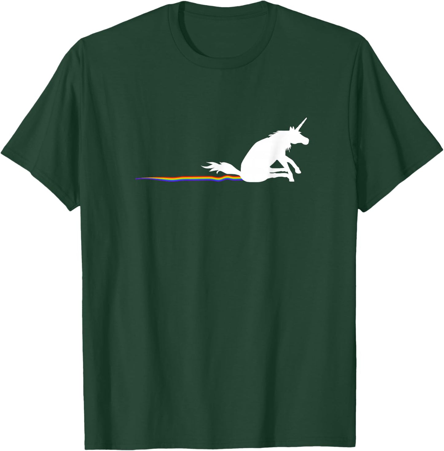 Unicorn rainbow butt scrape T-Shirt - T-Shirt | Forest