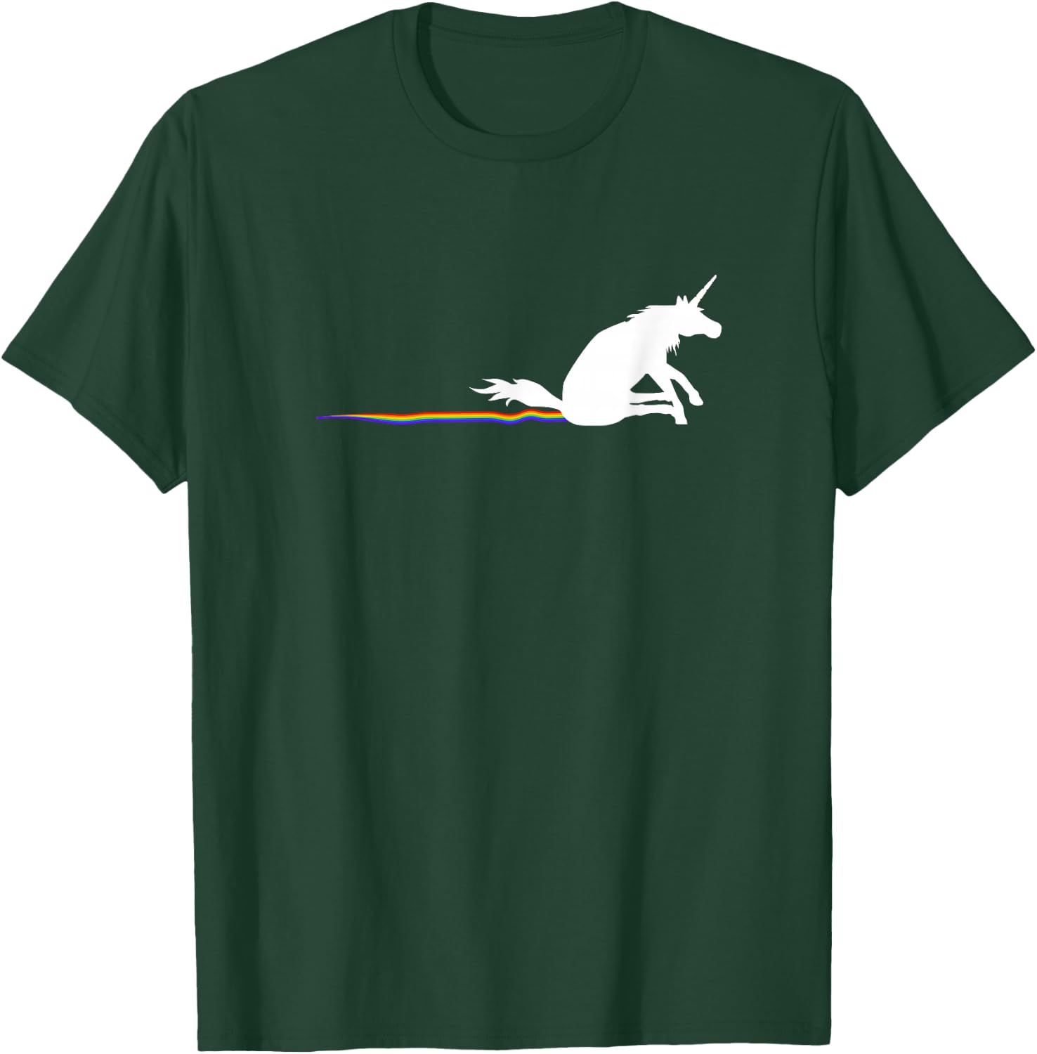 Unicorn rainbow butt scrape T-Shirt - T-Shirt | Forest