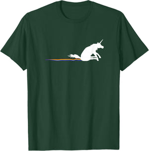 Unicorn rainbow butt scrape T-Shirt - T-Shirt | Forest