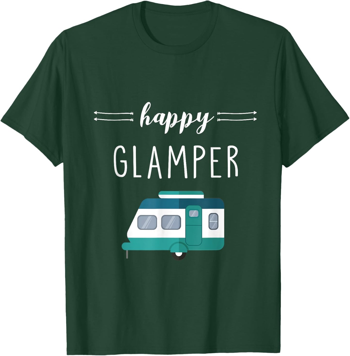 Happy Glamper - Outdoor Glamping Camping T-Shirt - T-Shirt | Forest