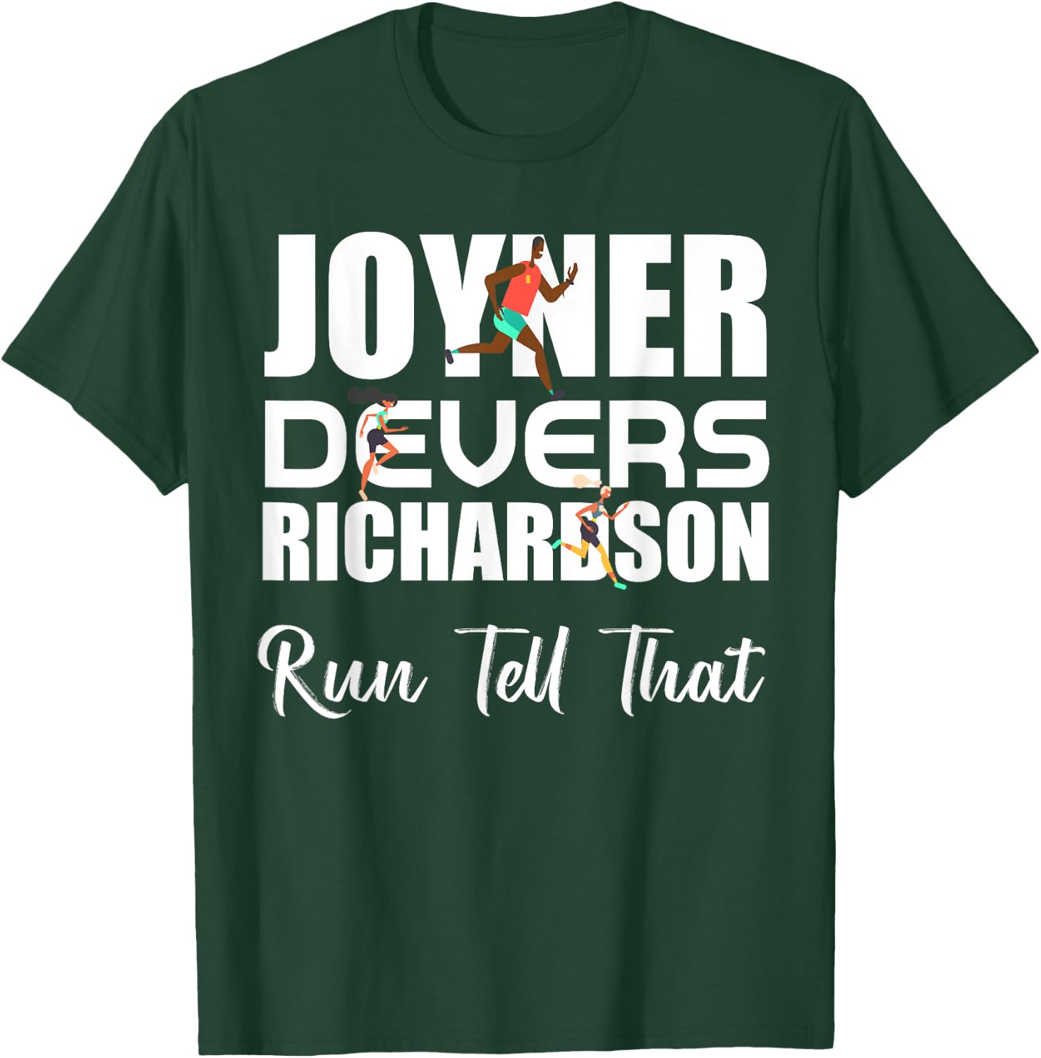 Sha'Carri, Run Tell That, Track and Field Running T-Shirt - T-Shirt | Forest
