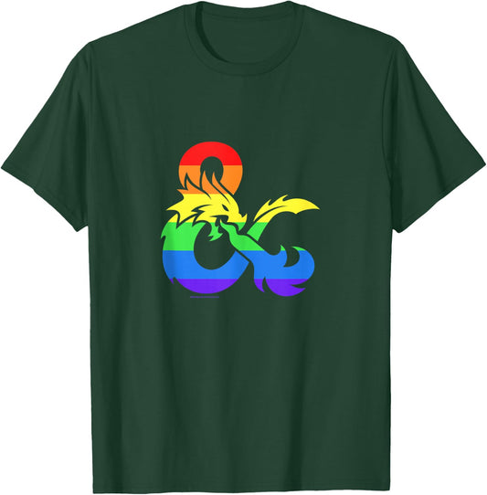 Dungeons & Dragons Rainbow Pride Flag Logo T-Shirt - T-Shirt | Forest